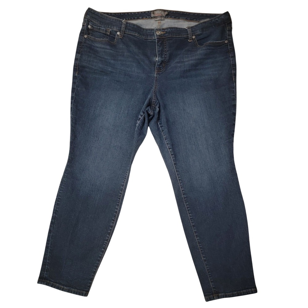 Torrid Mid-Rise Skinny Jeans Vintage Stretch Dark Wash Plus Size 22R